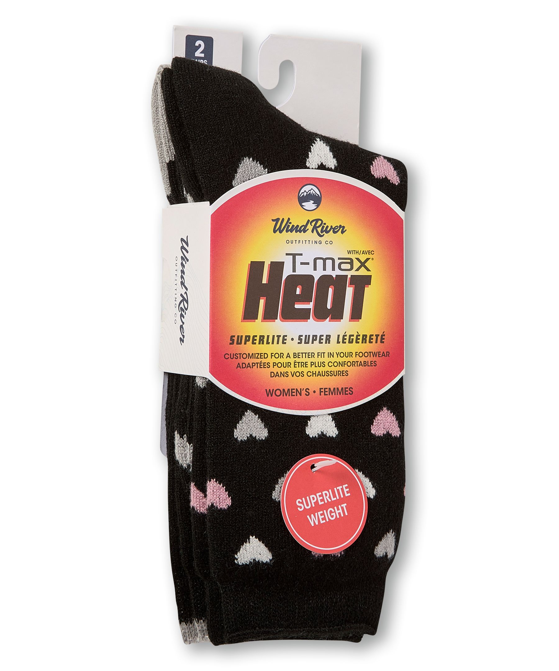 Chaussettes pour bottes avec T-Max Lite pour femmes, WindRiver, paquet de 2&nbsp;paires