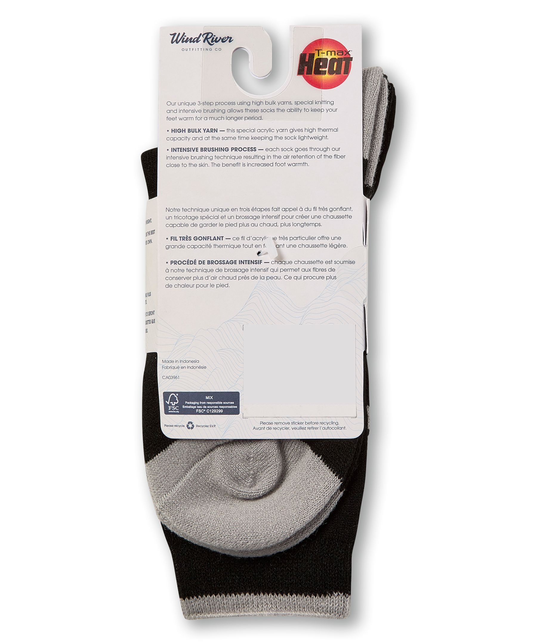 Chaussettes pour bottes avec T-Max Lite pour femmes, WindRiver, paquet de 2&nbsp;paires