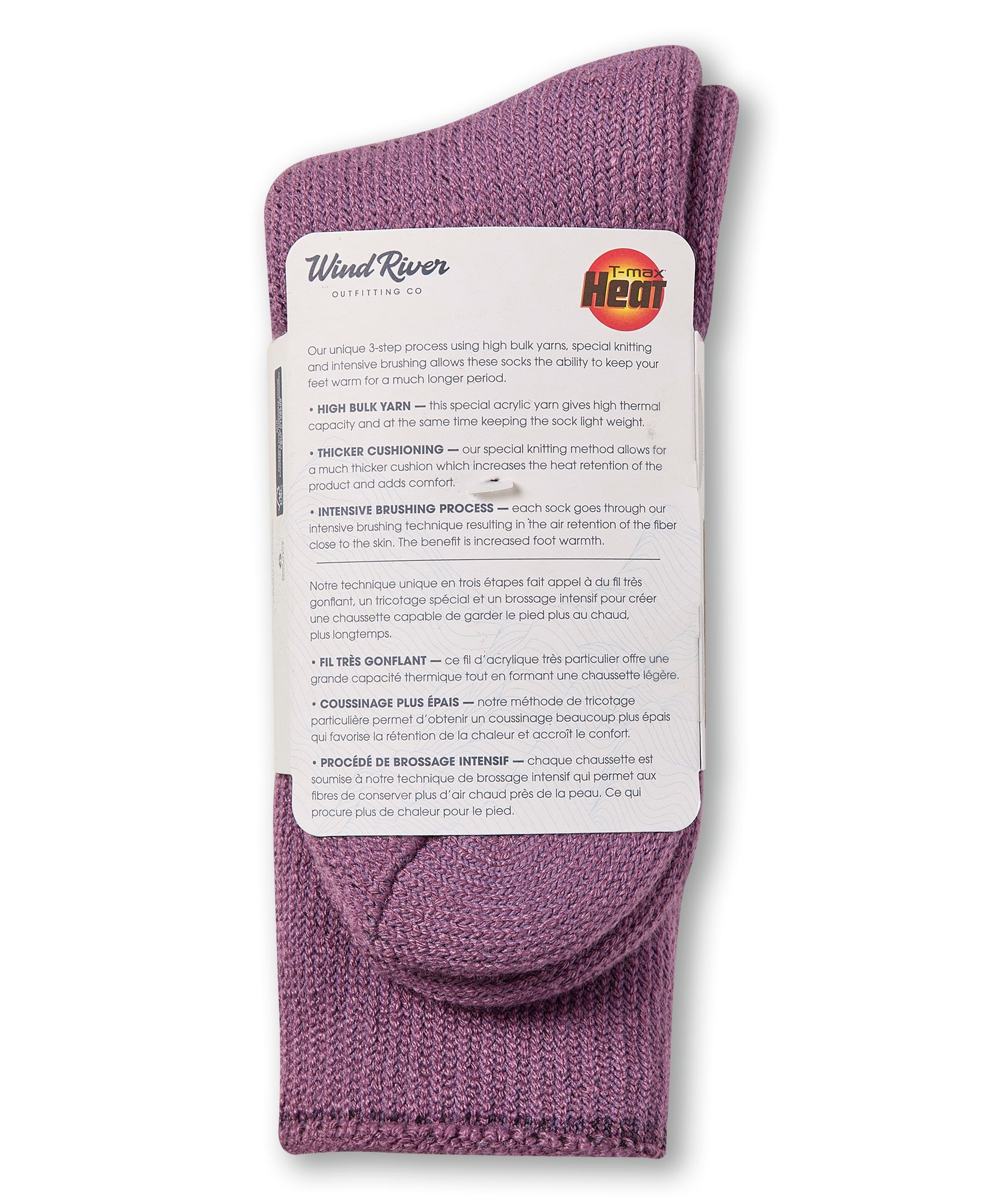 Mi-chaussettes isothermes avec T-Max pour femmes, WindRiver, paquet de 3&nbsp;paires