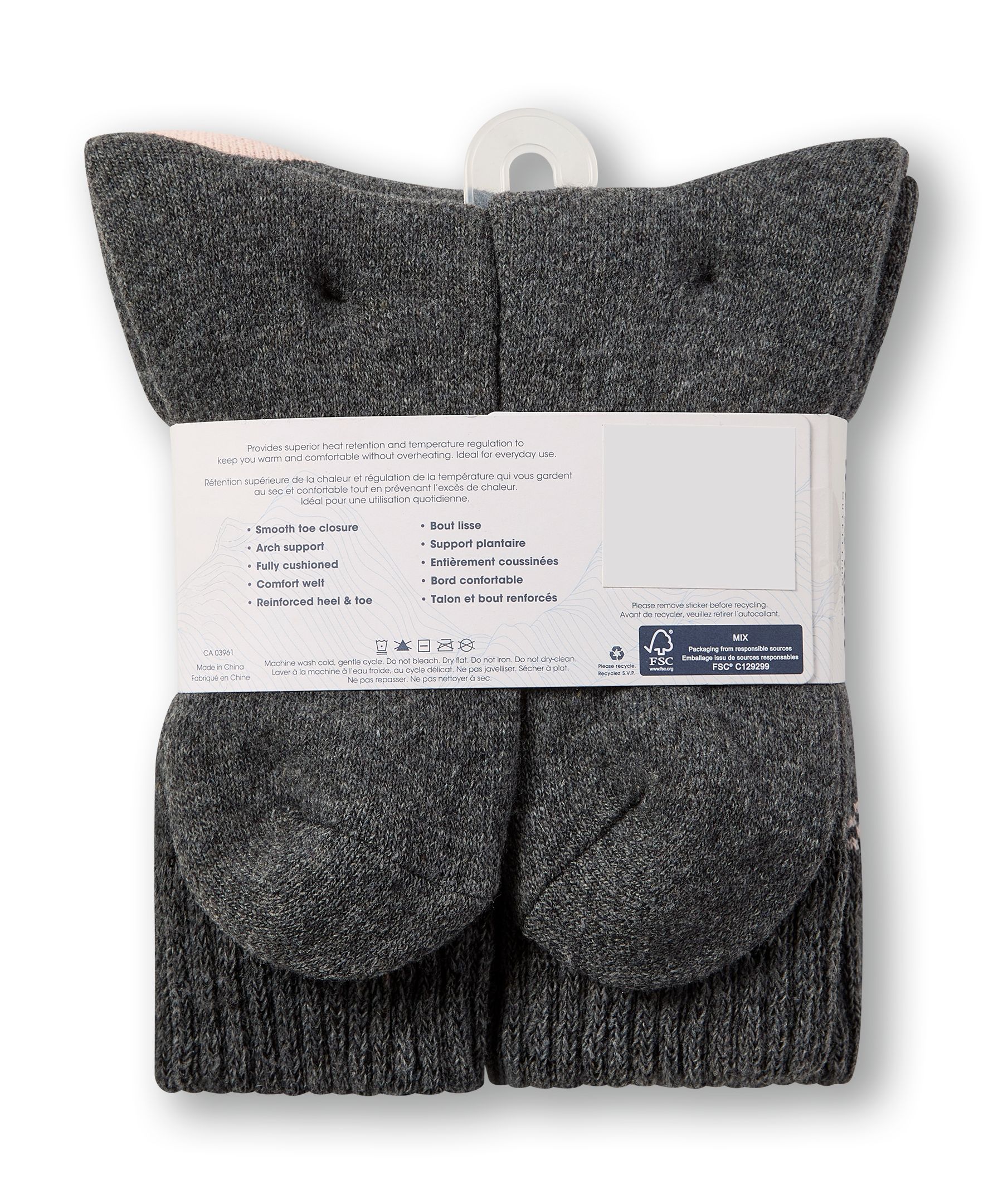 Chaussettes T-Max en mélange de laine pour femmes, WindRiver, paquet de 3&nbsp;paires