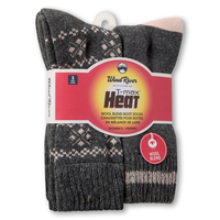 WindRiver Women's 3 pk T-Max Wool Blend Socks Front_Angled_Right