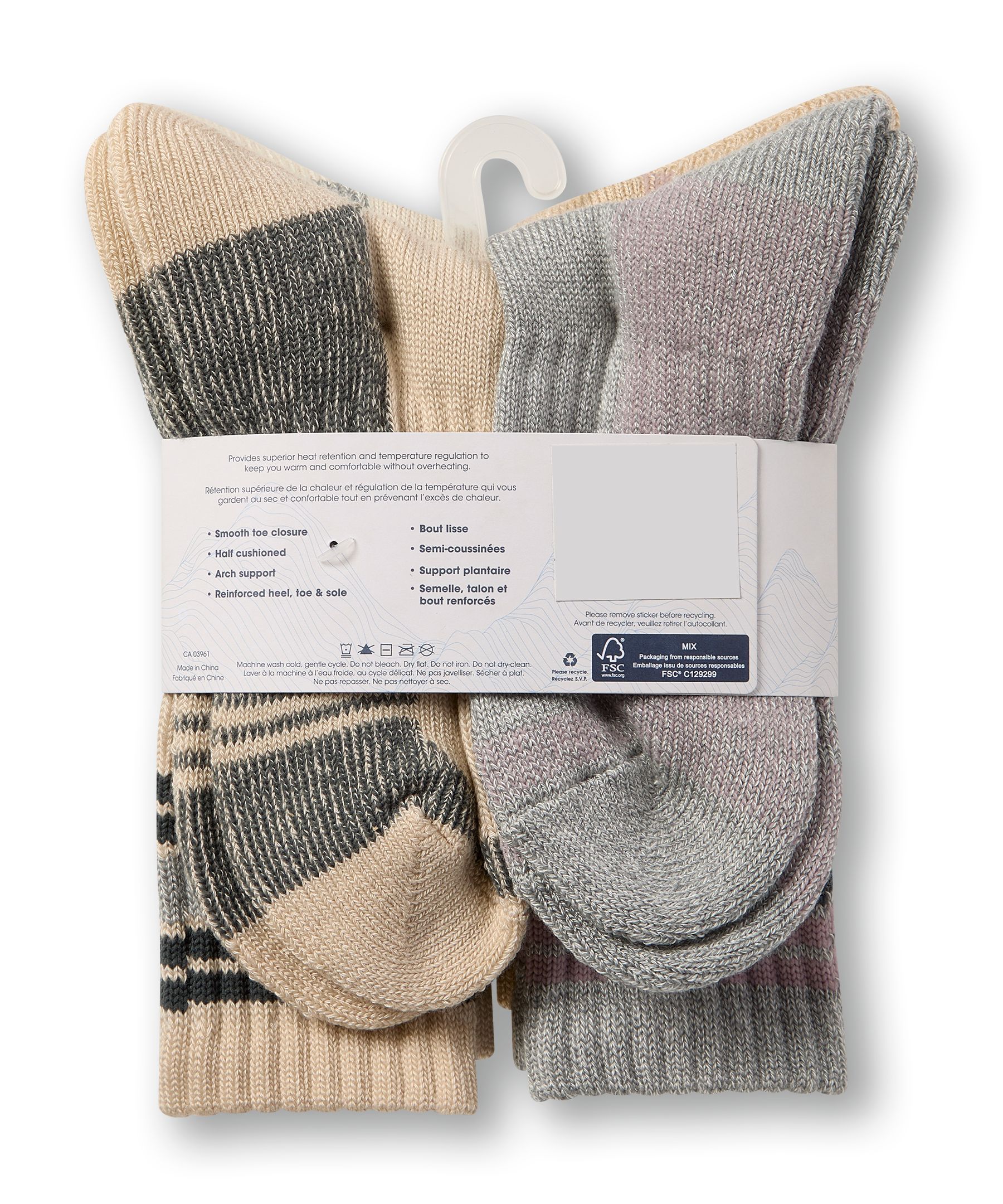 Chaussettes décontractées avec T-MAX pour femmes, WindRiver, paquet de 4&nbsp;paires