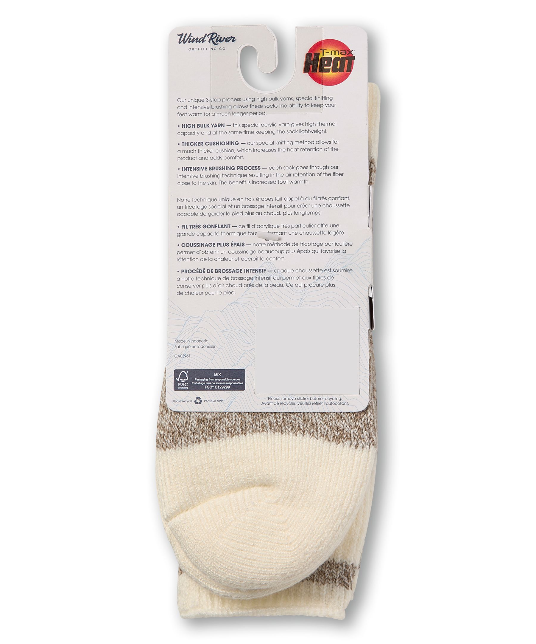 Chaussettes torsadées renforcées T-Max pour femmes, WindRiver