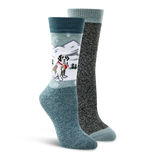 Chaussettes isothermes d'épaisseur moyenne pour femmes, Columbia, paquet de 2 paires Front_Angled_Right