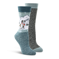 Chaussettes isothermes d'épaisseur moyenne pour femmes, Columbia, paquet de 2 paires Front_Angled_Right