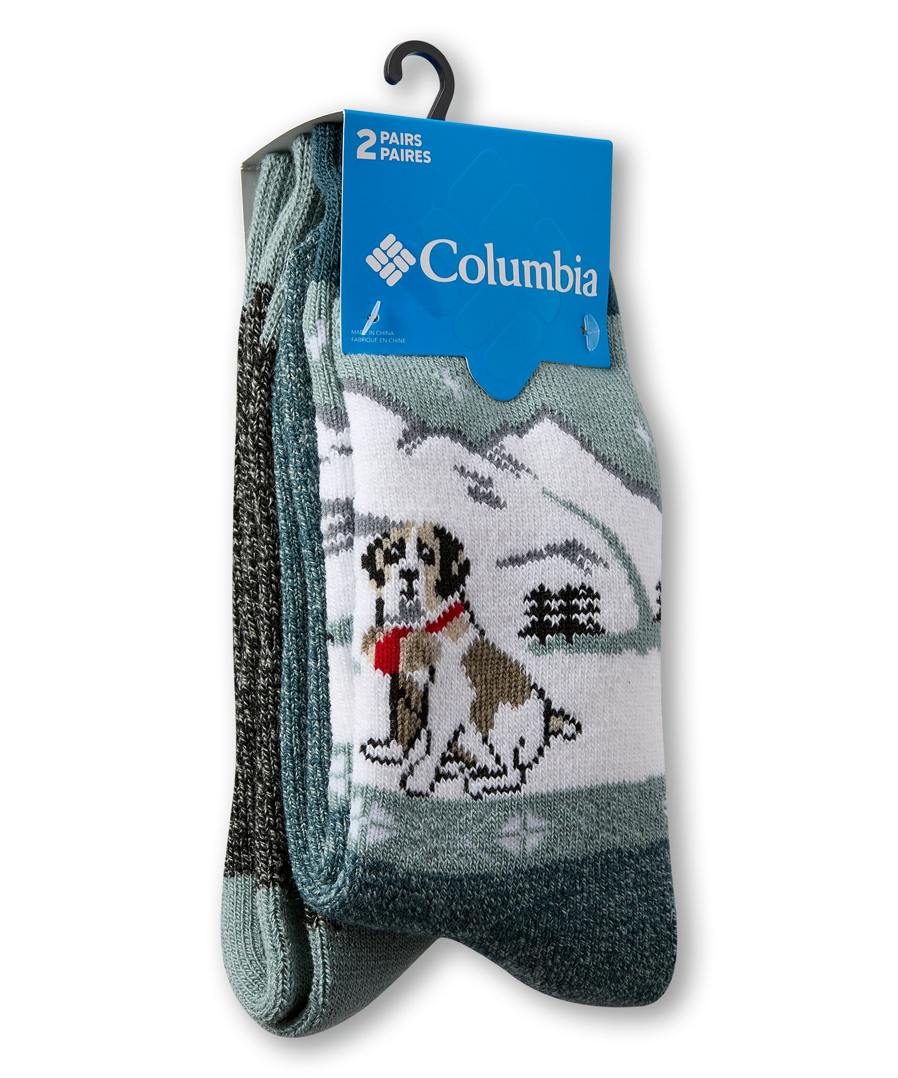 Chaussettes isothermes d'épaisseur moyenne pour femmes, Columbia, paquet de 2&nbsp;paires