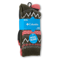 Columbia Women's 2 pk Essential Fair Isle Socks Front_Angled_Right