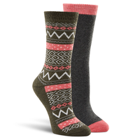 Chaussettes indispensables à motif Jacquard pour femmes, Columbia, paquet de 2 paires Front_Angled_Right
