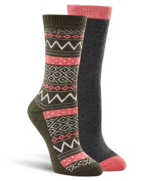Chaussettes indispensables à motif Jacquard pour femmes, Columbia, paquet de 2 paires