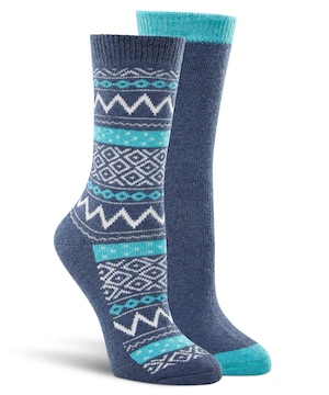 Chaussettes indispensables à motif Jacquard pour femmes, Columbia, paquet de 2 paires