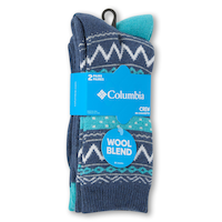 Chaussettes indispensables à motif Jacquard pour femmes, Columbia, paquet de 2 paires Front_Angled_Right