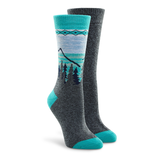 Columbia Women's 2 pk Med Weight Thermal Socks Front_Angled_Right