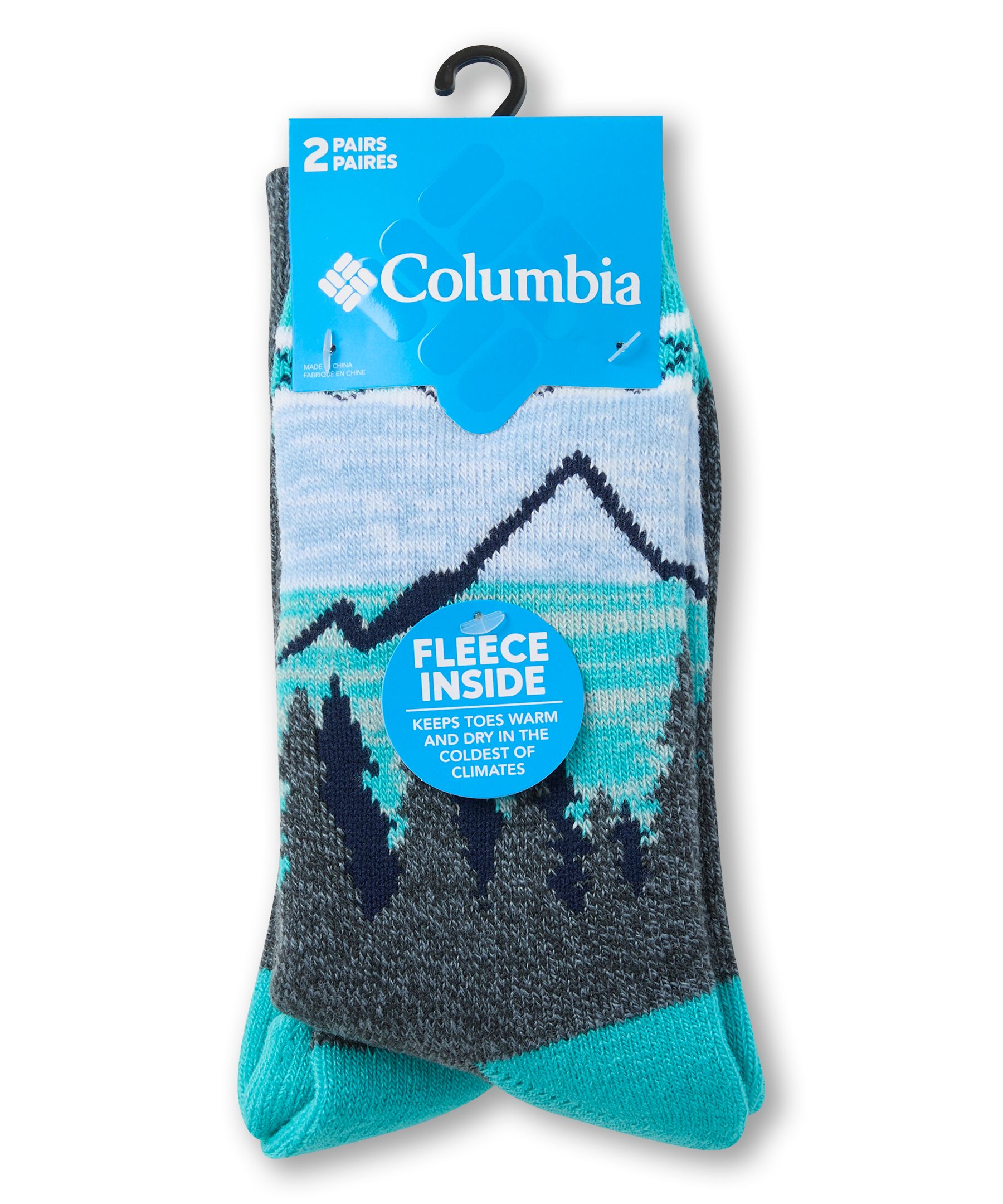 Chaussettes isothermes d'épaisseur moyenne pour femmes, Columbia, paquet de 2&nbsp;paires