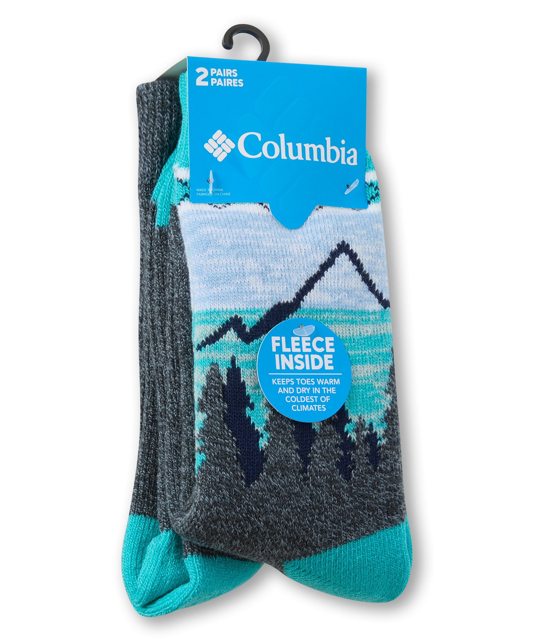 Chaussettes isothermes d'épaisseur moyenne pour femmes, Columbia, paquet de 2&nbsp;paires