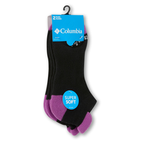 Chaussettes invisibles en micro-polyester ultradoux pour femmes, Columbia, paquet de 2 paires Front_Flat