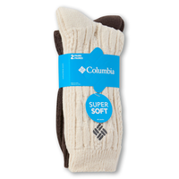 Columbia Women's 2 pk Super Soft Micro Poly Cable Socks Front_Angled_Right