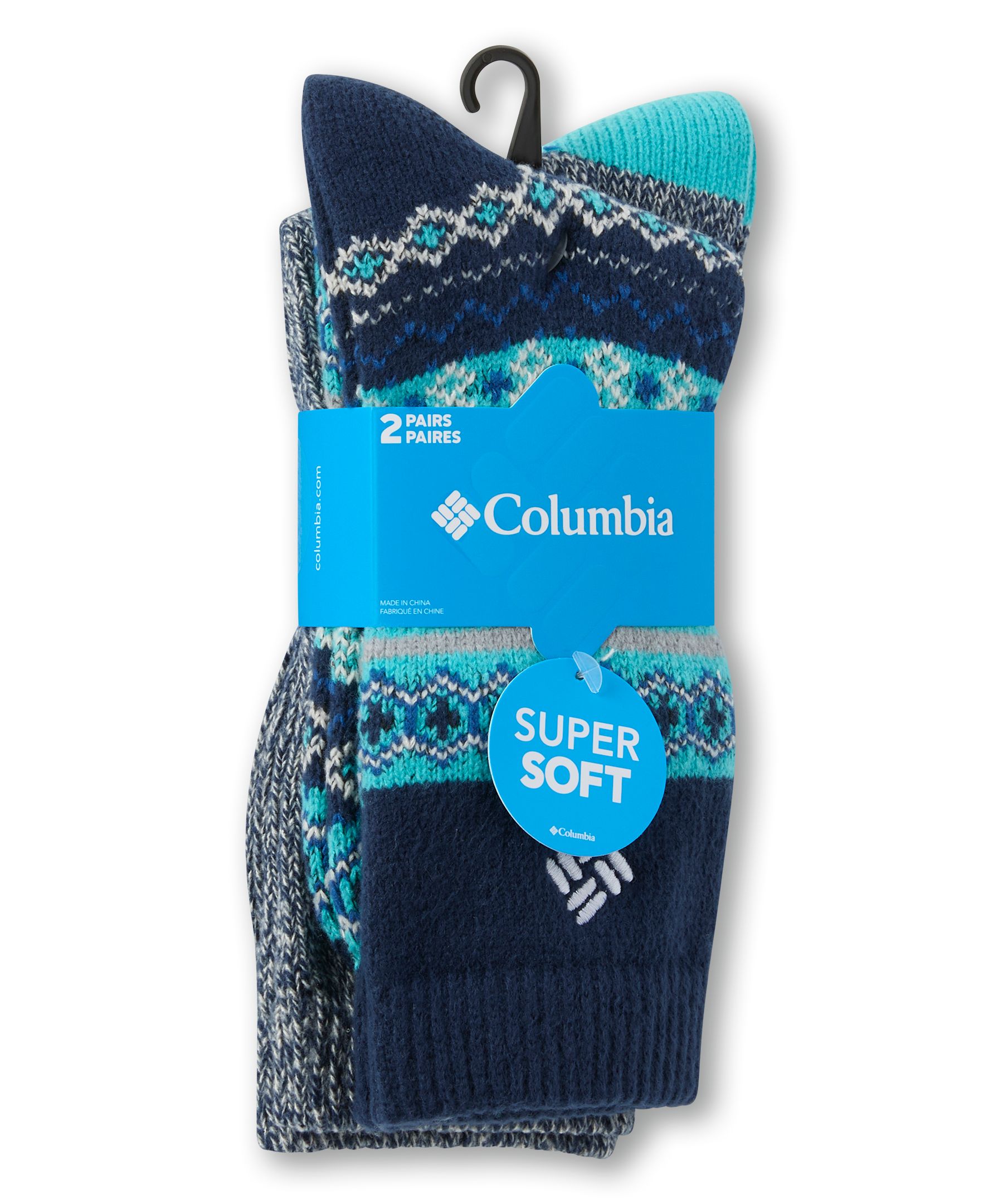 Columbia Women's 2 pk Super Soft Micro Poly Socks