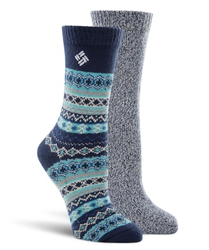 Chaussettes en micropolyester ultradoux pour femmes, Columbia, paquet de 2 paires