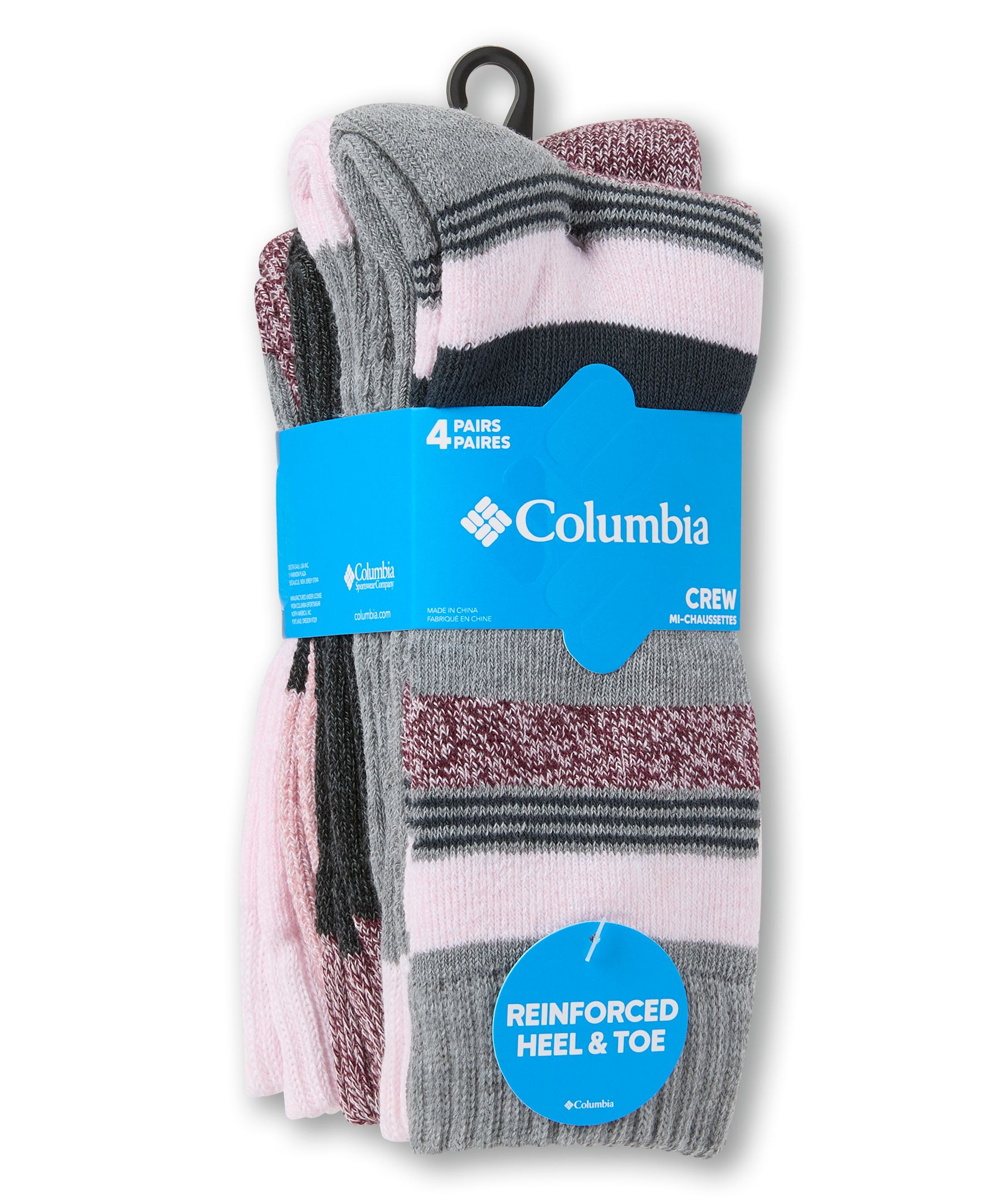 Columbia Women's 4 pk Moisture Control Crew Socks