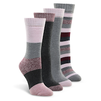 Mi-chaussettes à contrôle de l'humidité pour femmes, Columbia, paquet de 4 paires, Front_Angled_Right