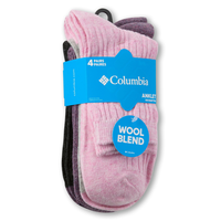 Columbia Women's 4 pk Cable Rib Anklet Socks Front_Angled_Right