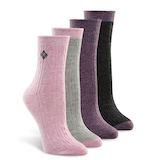 Socquettes côtelées torsadées pour femmes, Columbia, paquet de 4 paires Front_Angled_Right