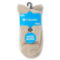 Socquettes côtelées torsadées pour femmes, Columbia, paquet de 4 paires Front_Flat