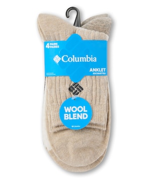 Columbia Women's 4 pk Cable Rib Anklet Socks