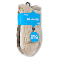 Columbia Women's 4 pk Cable Rib Anklet Socks Front_Angled_Right