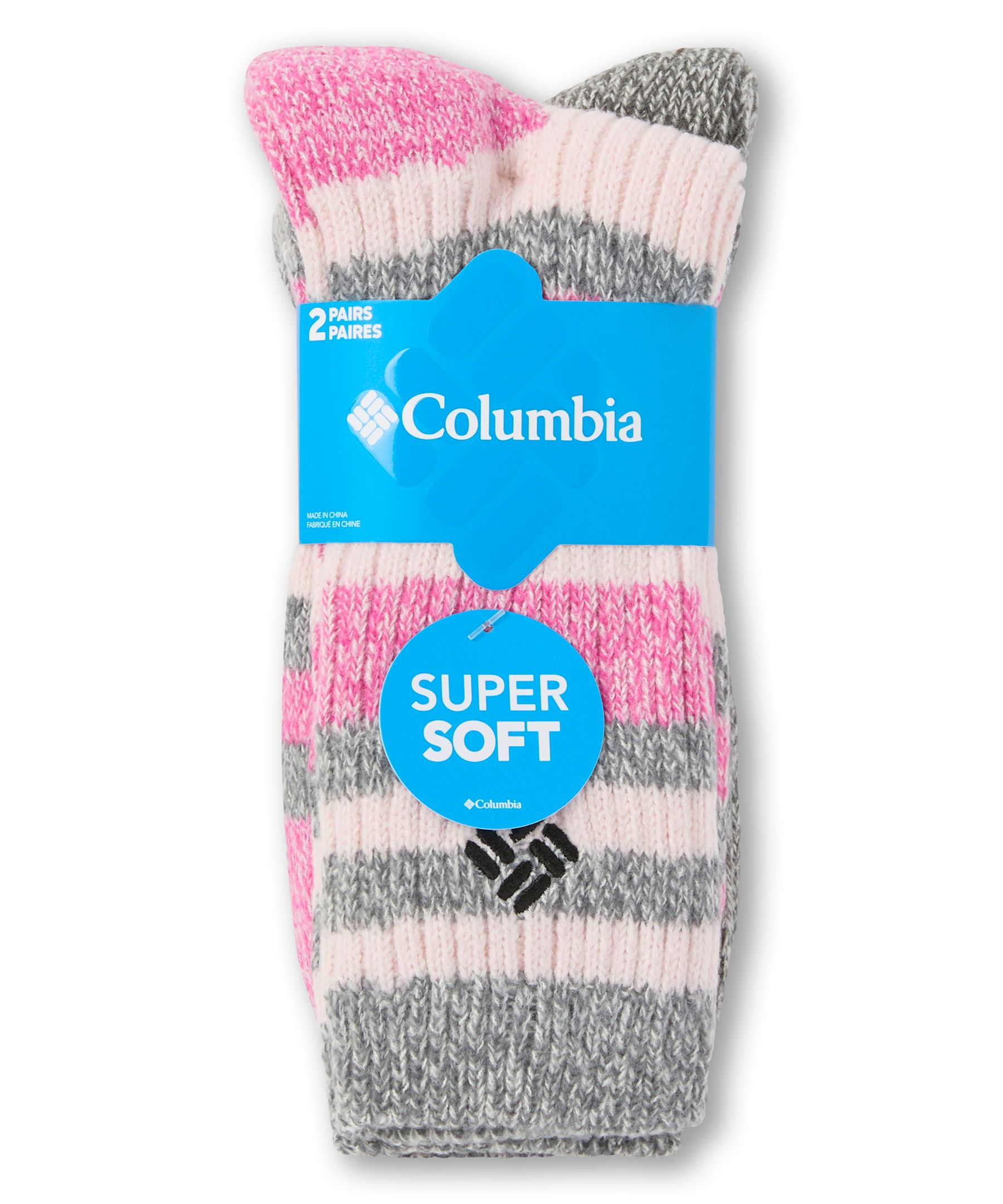 Columbia Women's 2 pk Super Soft Micro Poly Crew Socks