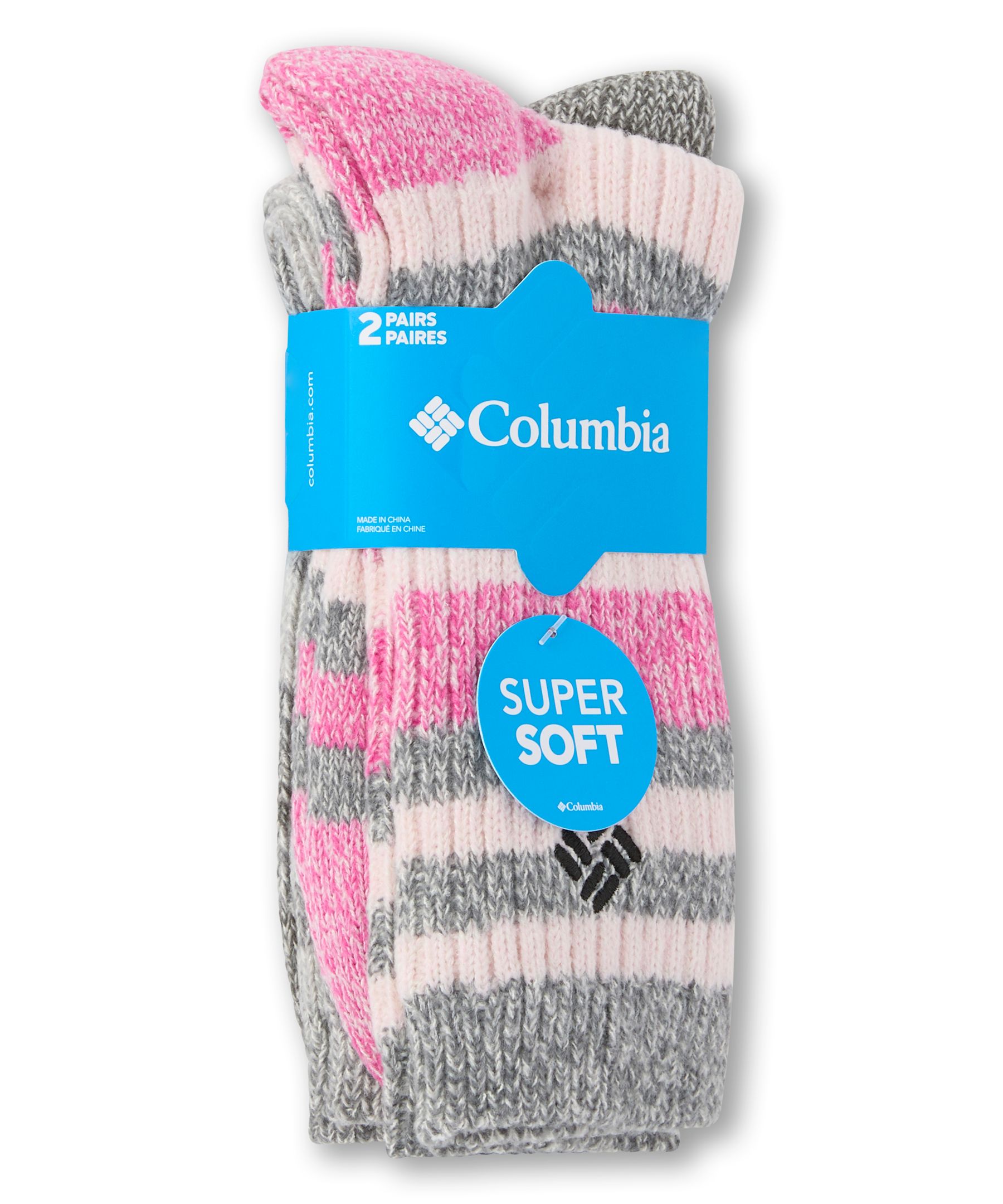 Columbia Women's 2 pk Super Soft Micro Poly Crew Socks