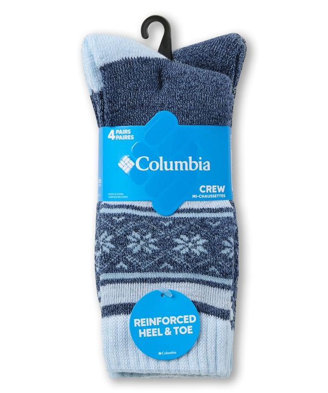Mi-chaussettes à contrôle de l'humidité pour femmes, Columbia, paquet de 4 paires