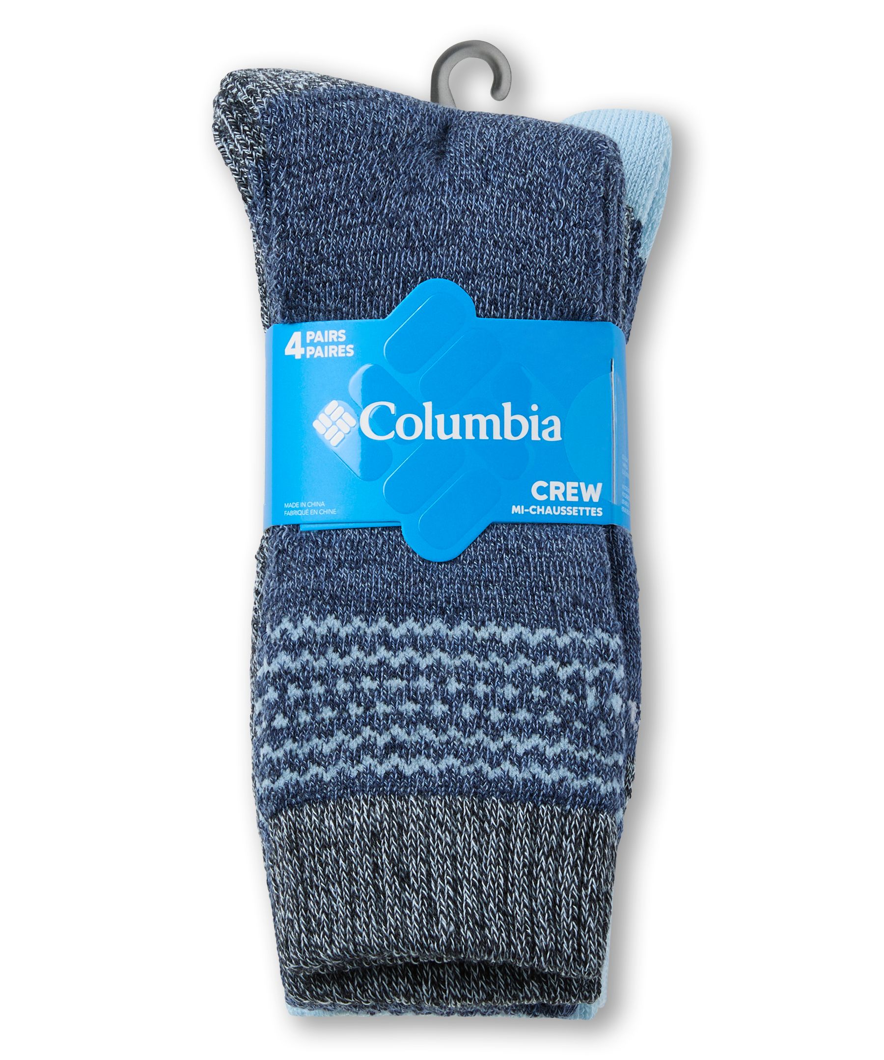 Mi-chaussettes à contrôle de l'humidité pour femmes, Columbia, paquet de 4&nbsp;paires