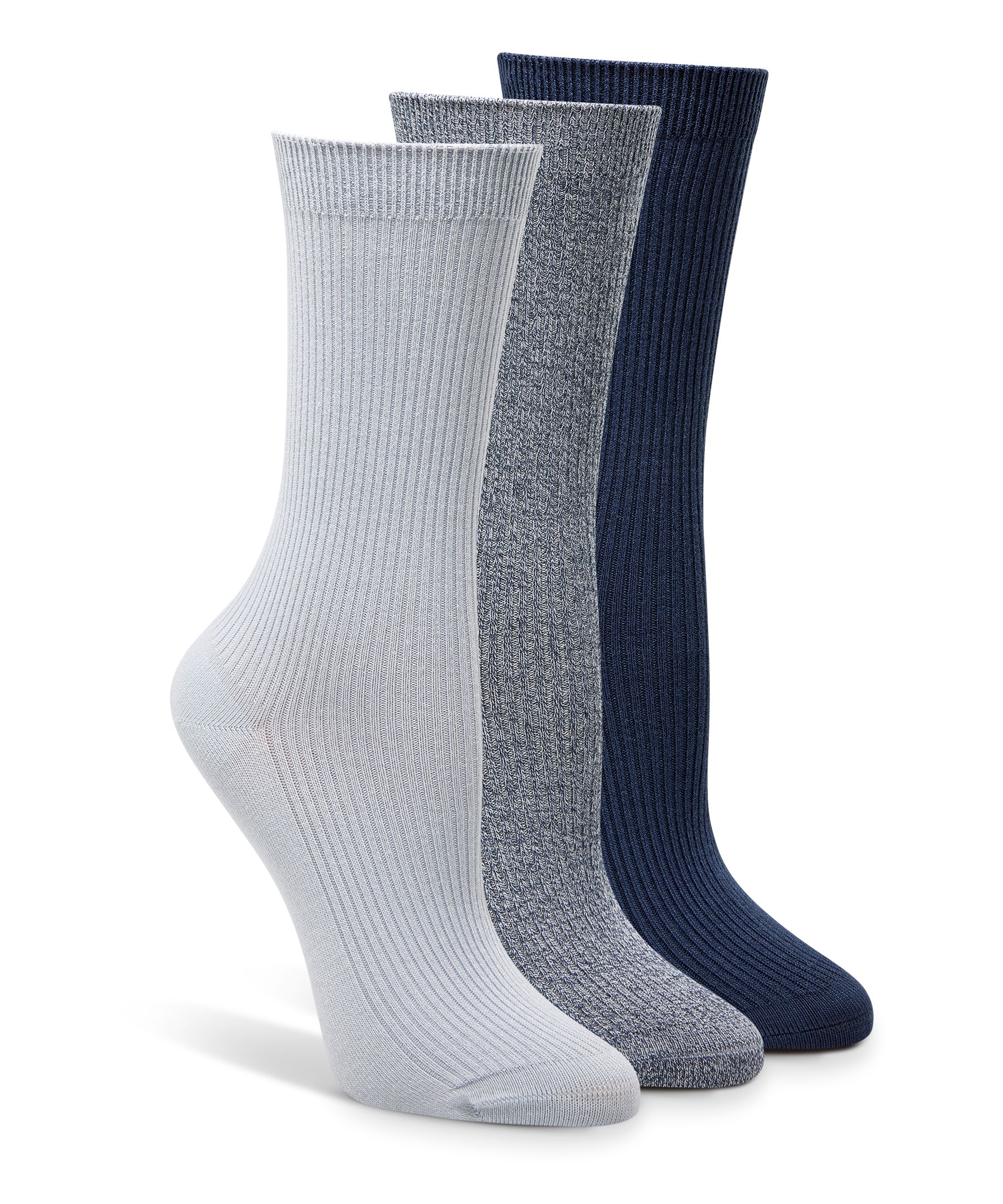 Denver Hayes Women's 3 Pk BOGO Modal Cotton Crew Socks