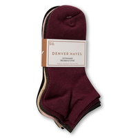 Denver Hayes Women's 5 pk Ankle Socks Front_Flat