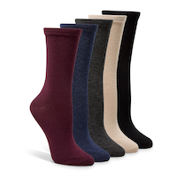 Mi-chaussettes FreshTech pour femmes, Denver Hayes, paquet de 5 paires Front_Angled_Right