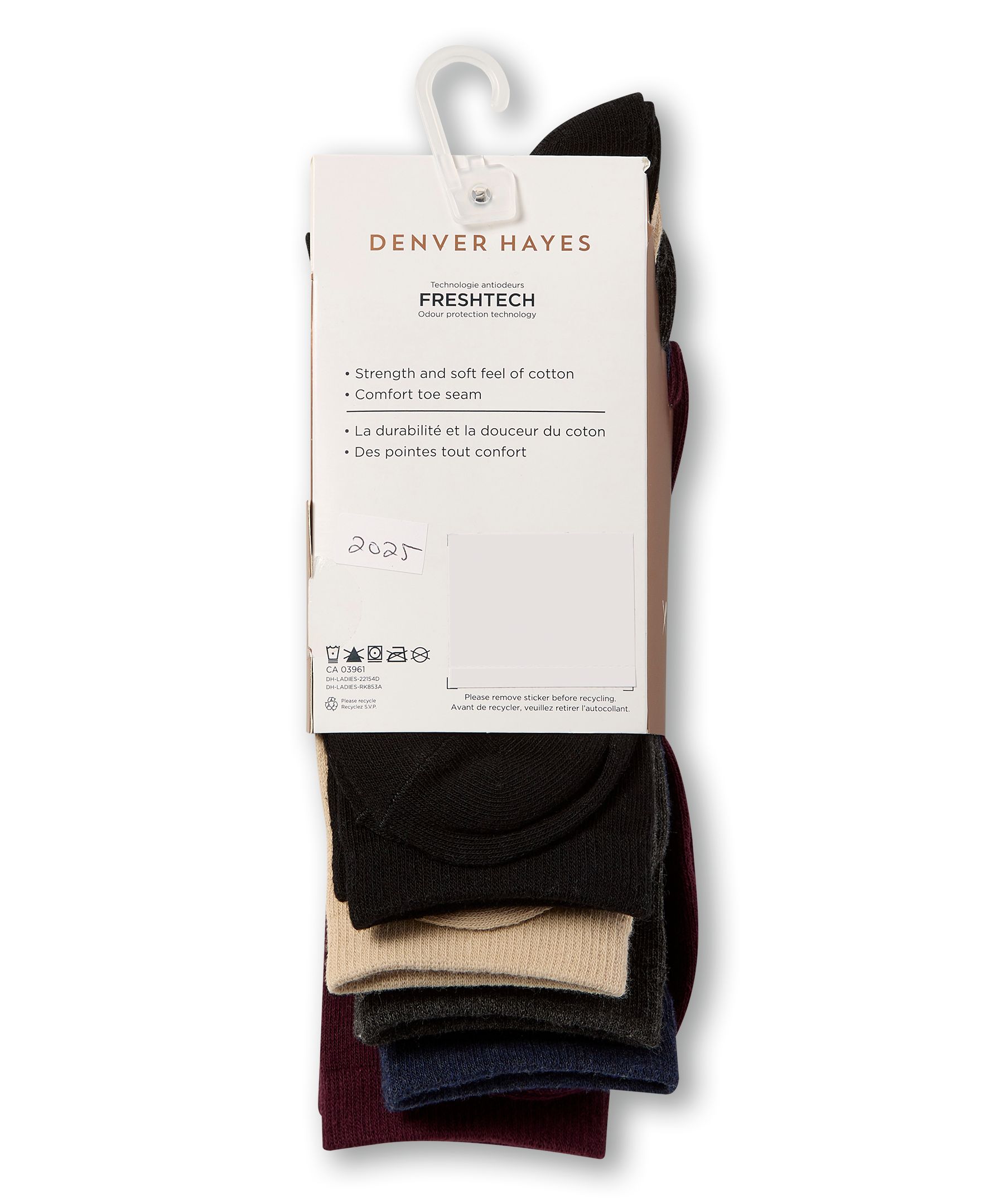Denver Hayes Women's 5 pk FreshTech Crew Socks