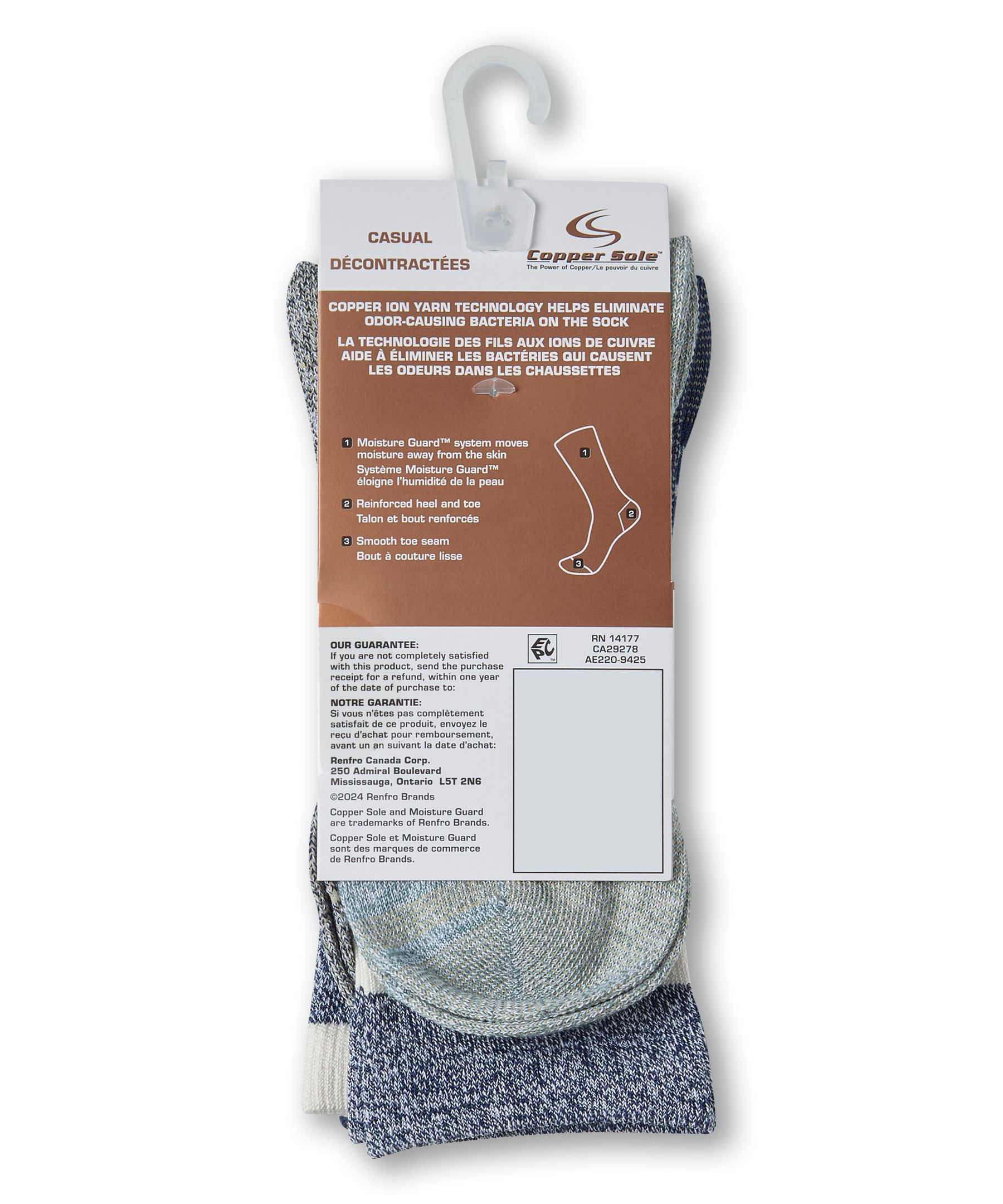 Copper Sole Women's 3 pk Casual Socks