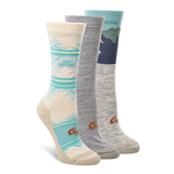 Copper Sole Women's 3 pk Merino Wool Socks Gift Box Front_Angled_Right