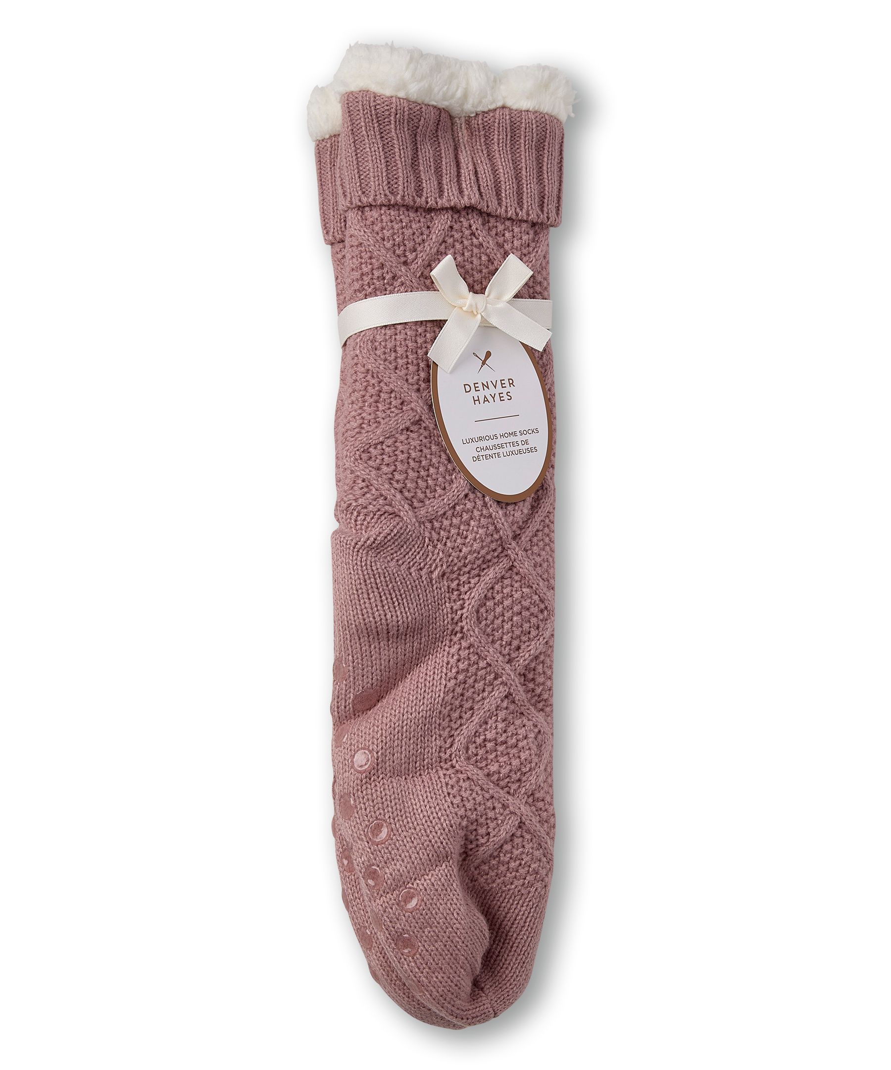 Chaussettes torsadées et à point de graine pour femmes, Denver Hayes