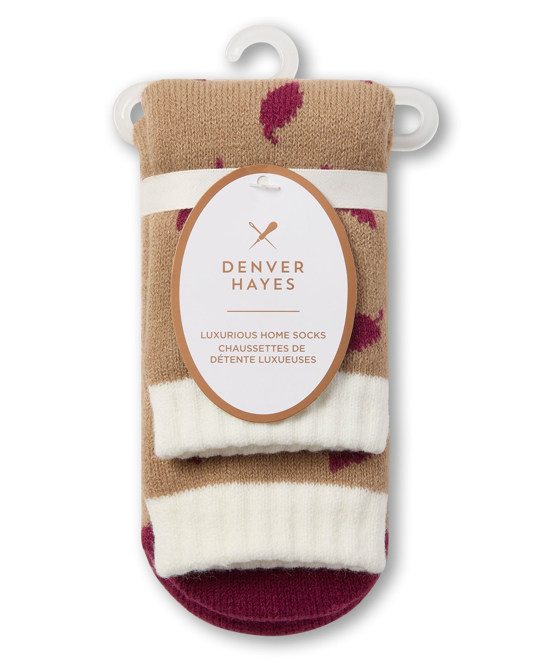 Chaussettes en tricot double à motif de bêtes pour femmes, Denver Hayes