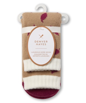Chaussettes en tricot double à motif de bêtes pour femmes, Denver Hayes