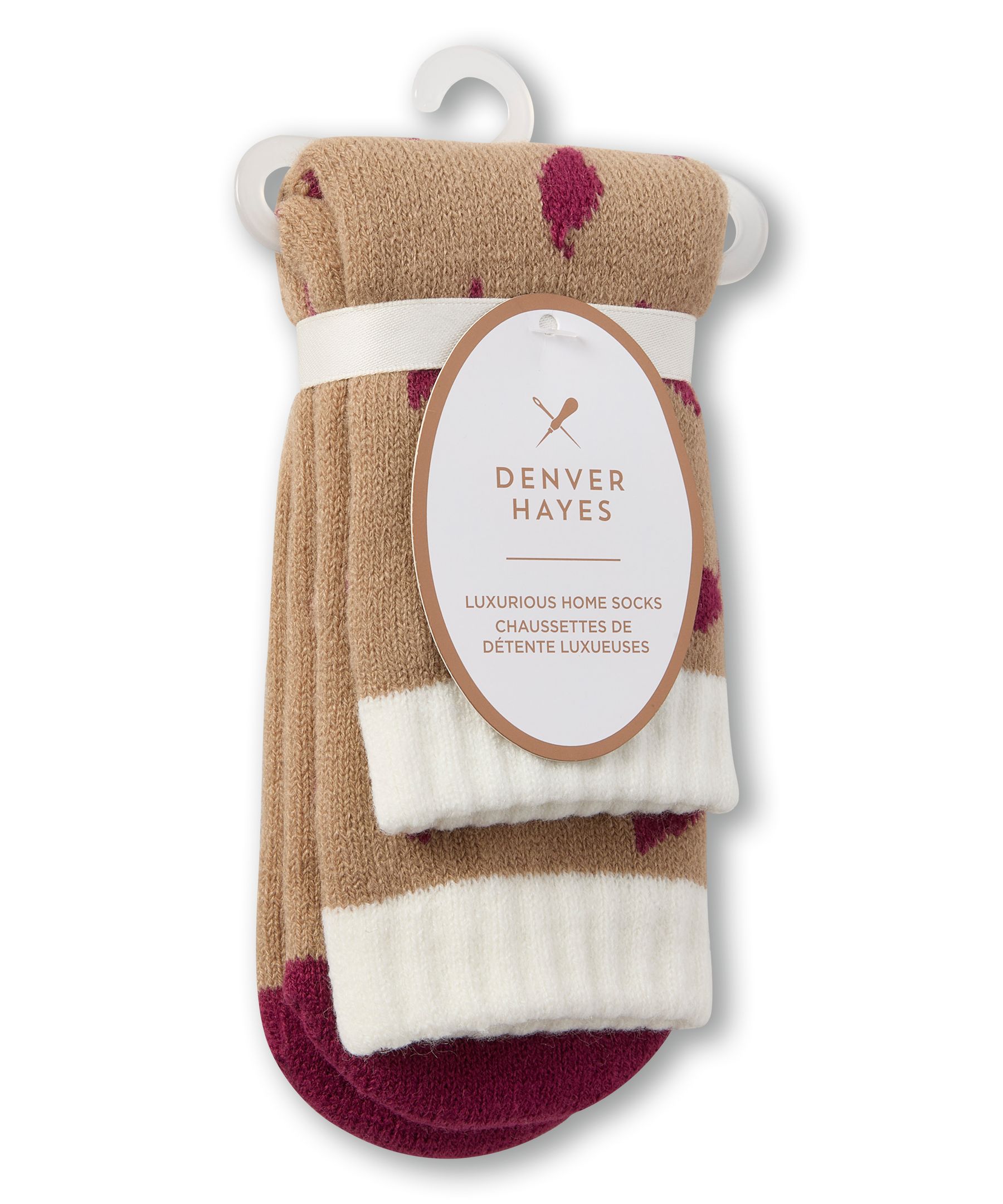 Chaussettes en tricot double à motif de bêtes pour femmes, Denver Hayes