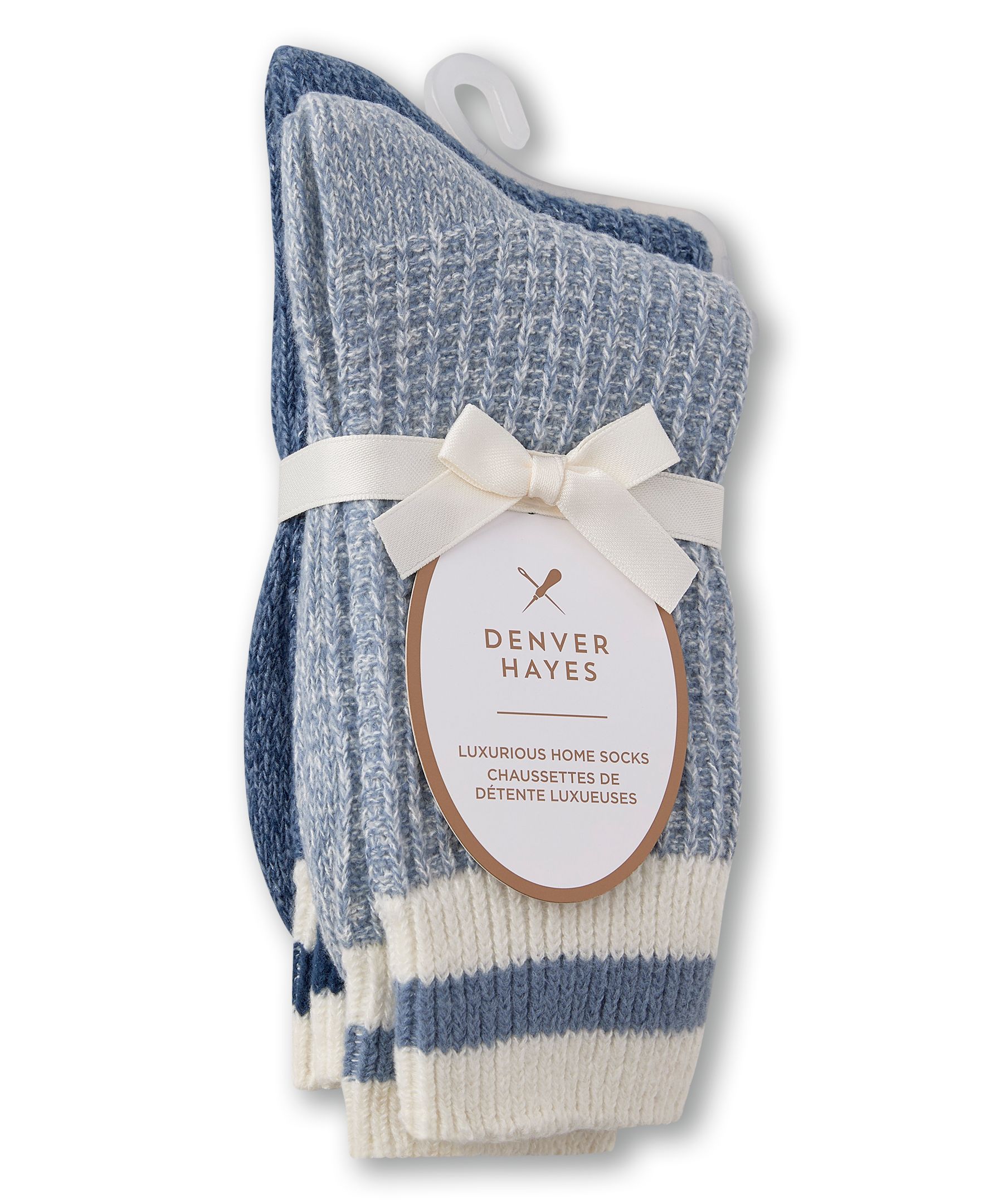 Chaussettes à point de brioche ultradouces pour femmes, Denver Hayes, paquet de 2&nbsp;paires