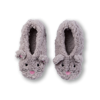 Denver Hayes Women's Faux Fur Home Socks Overhead_Flat