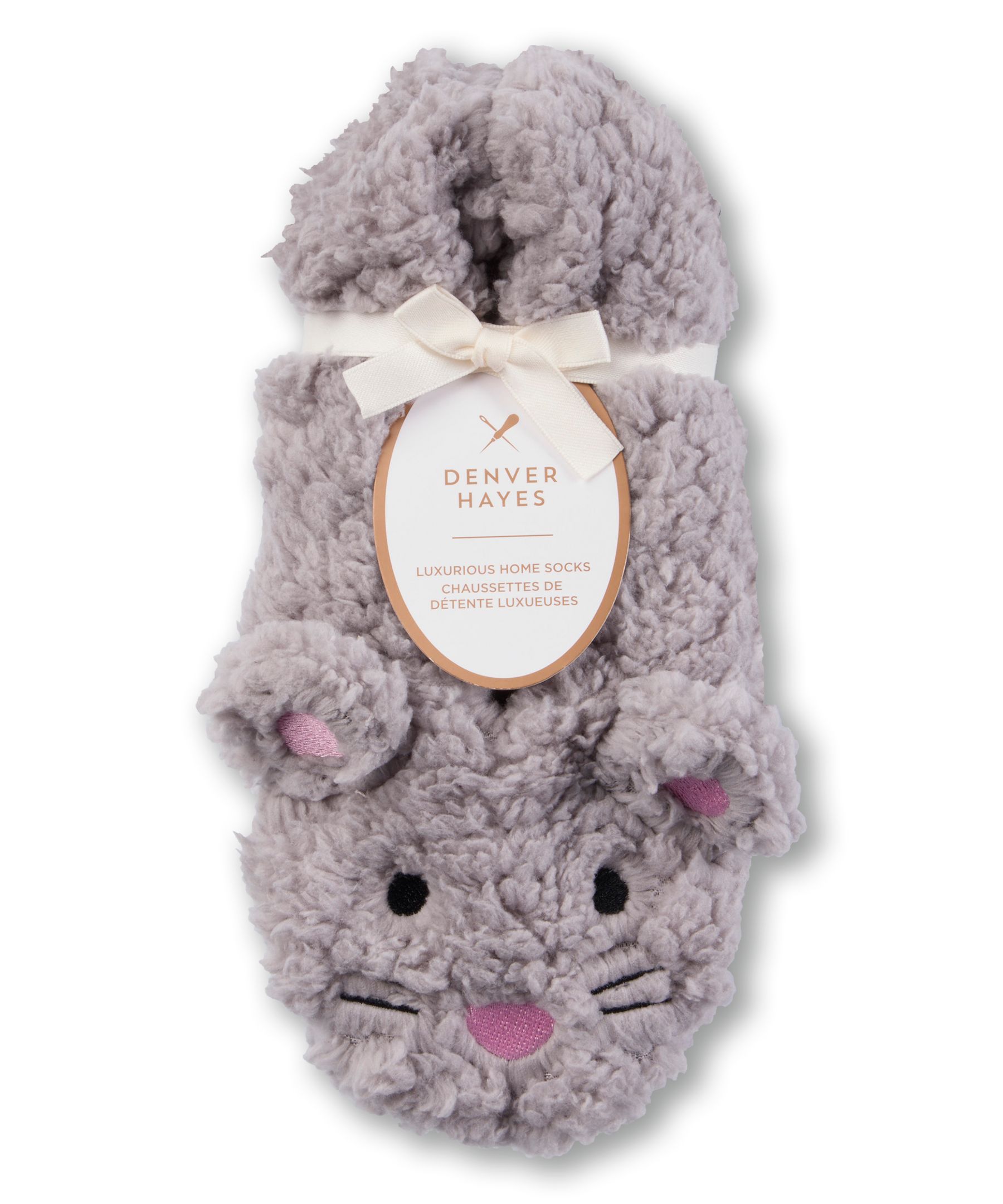 Chaussettes de maison en fausse fourrure pour femmes, Denver Hayes