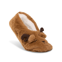 Chaussettes de maison en fausse fourrure pour femmes, Denver Hayes Front_Angled_Right