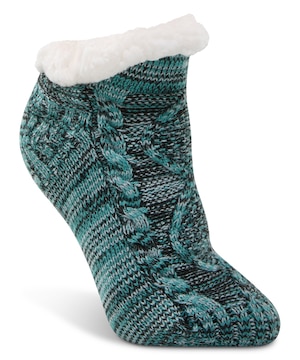 Denver Hayes Women's Chunky Cable Knit Bootie Socks