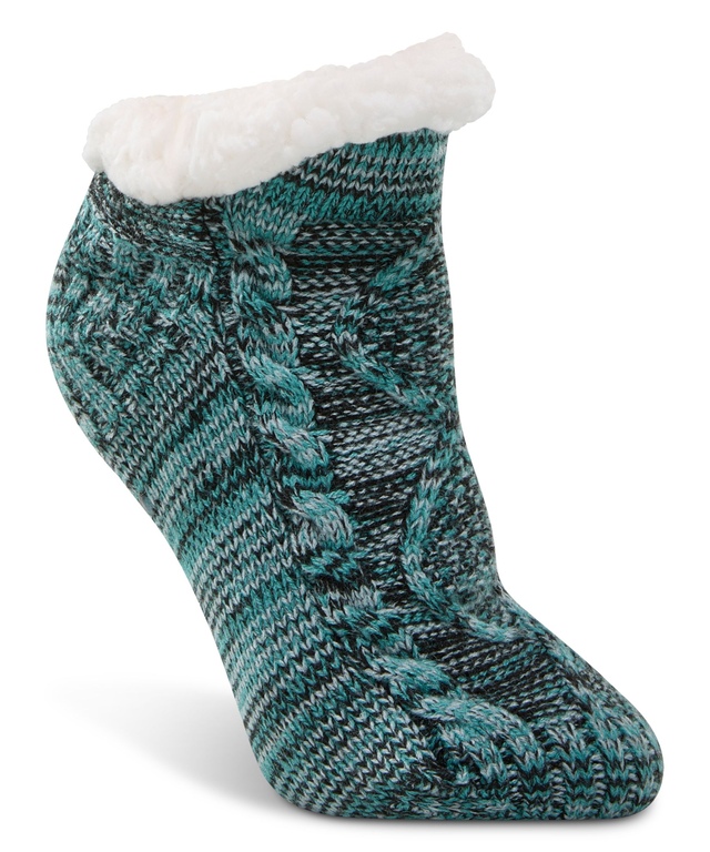 Denver Hayes Women's Chunky Cable Knit Bootie Socks