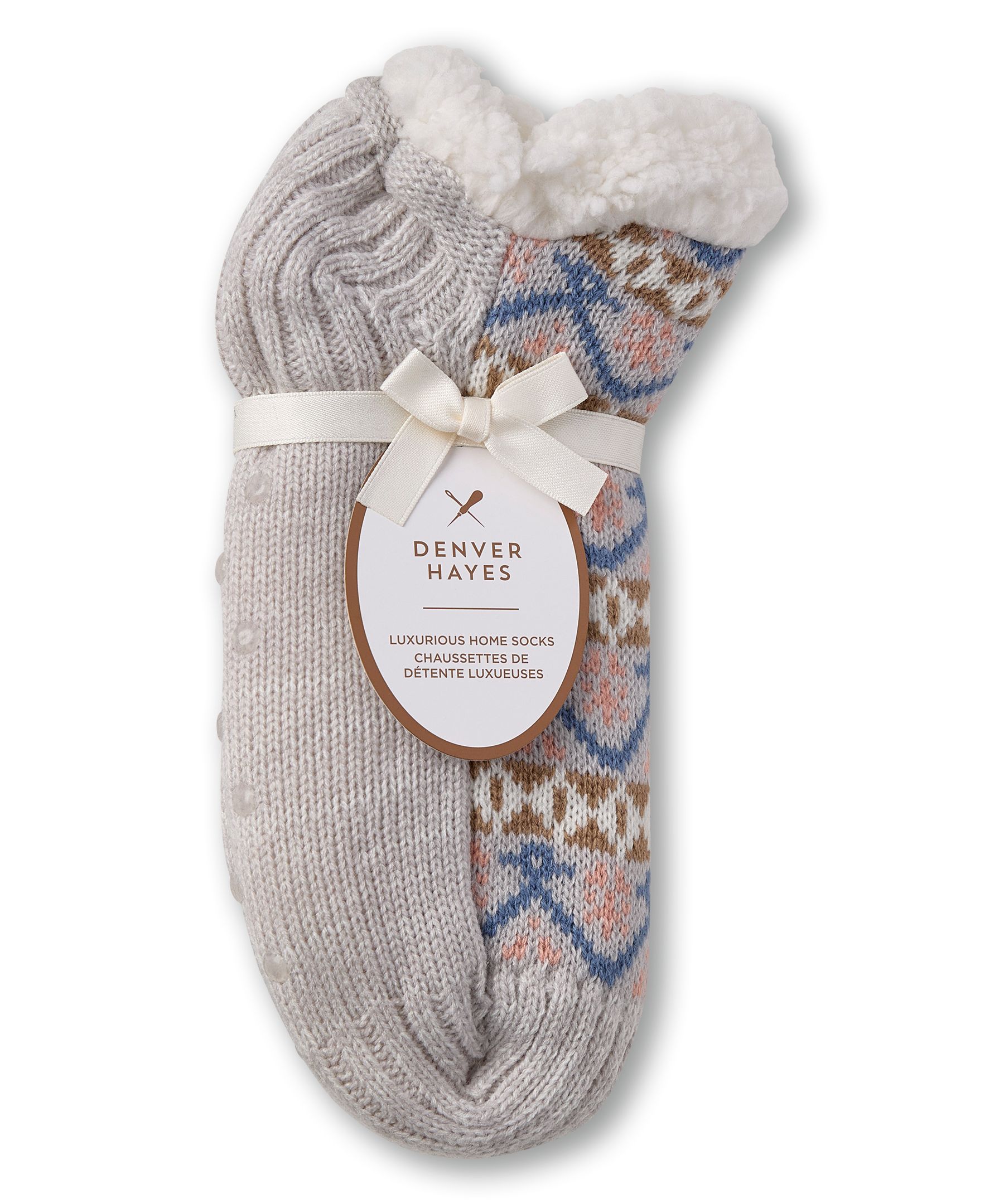 Chaussons à motif nordique pour femmes, Denver Hayes